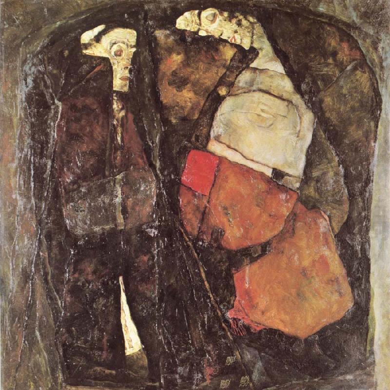 Egon Schiele Pregnant Woman and Death oil painting picture